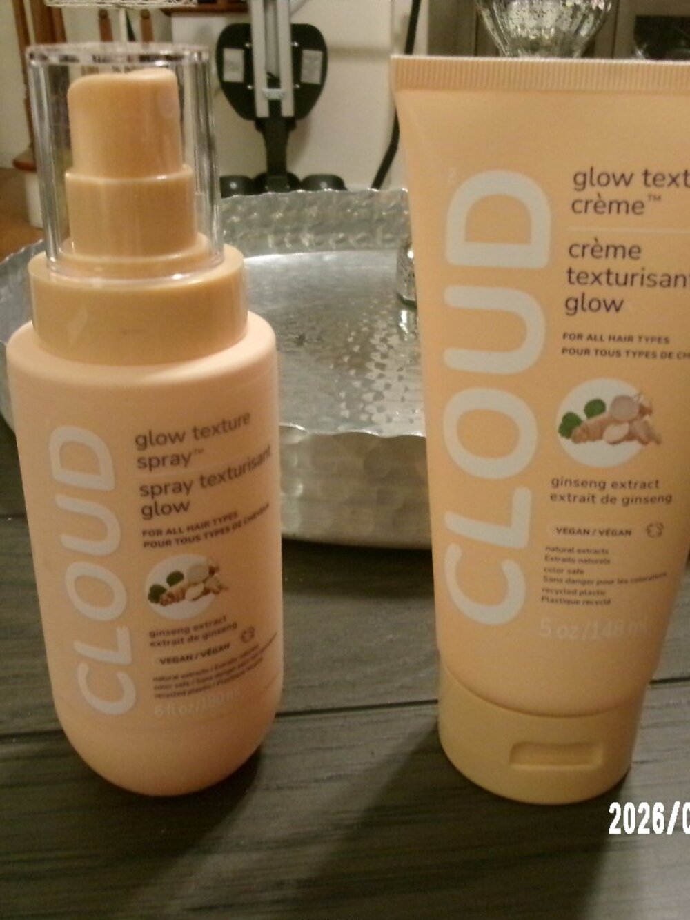 NEW LOT 2!🌤️Cloud Glow Texture Spray 6oz & Texture Crème 5oz Ginseng Extract